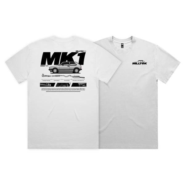 13 - Milltek MK1 Golf GTI Tee (White)