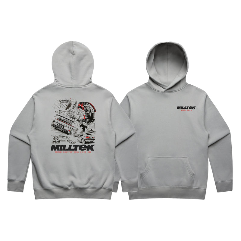 14 - Milltek Storm Grey Hoodie